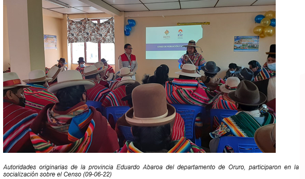 INE Oruro socializa el proyecto del Censo con diferentes sectores de la sociedad