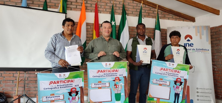 El INE y tres municipios de Sud y Nor Yungas firmaron convenio para apoyar el operativo de campo de la ACE