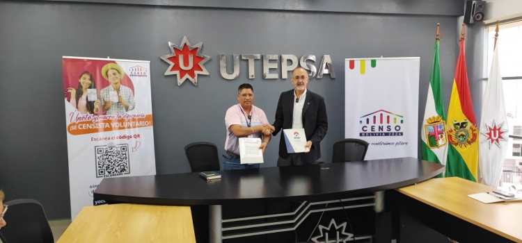 INE y UTEPSA firman convenio para incentivar registro de Censistas Voluntarios 