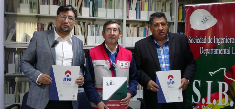 INE y Sociedad de Ingenieros de La Paz unen esfuerzos para fortalecer el trabajo en el Censo 2024